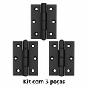 Ver imagem 5 de Kit 3 Dobradiças Alumínio 70x60:Preto