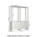 Ver imagem 4 de Estante Closet Yes com 6 Gavetas e 2 Cabideiros - Grafite