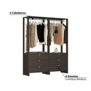 Ver imagem 3 de Estante Closet Yes com 6 Gavetas e 2 Cabideiros - Grafite