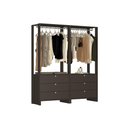 Ver imagem 1 de Estante Closet Yes com 6 Gavetas e 2 Cabideiros - Grafite