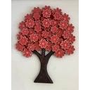 Ver imagem 1 de Árvore Decorativa de Madeira Artesanal Vermelha