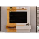 Ver imagem 1 de Painel Quarto P- Tv até 65 Pol Tito Ripado C- 1 Porta 150x164cm Bali-cedro - Dj Móveis