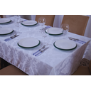 Ver imagem 2 de toalha de mesa retangular 8 lugares jacquard 1,35x2,60:branco