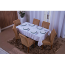 Ver imagem 1 de toalha de mesa retangular 8 lugares jacquard 1,35x2,60:branco