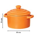 Ver imagem 2 de Mini Caçarola Cerâmica Laranja Esmaltada 250ml Moderna Panelinha para Festa Buffet Servir