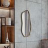 Espelho Orgânico Grande Decorativo Moderno com Moldura Metal Dourado 100x40 Cm - 2