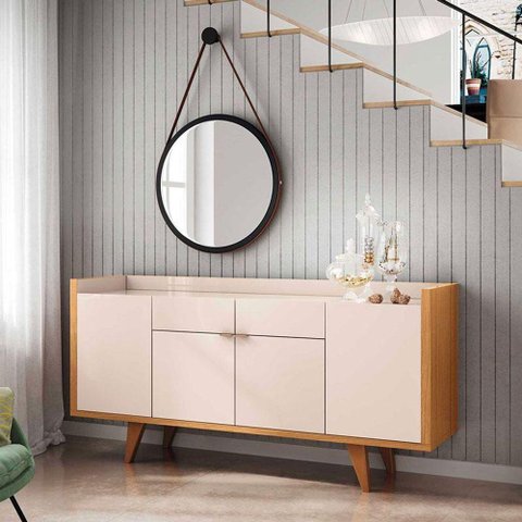 Buffet Ambiente Melodia Off White Cinamomo - Hb Móveis
