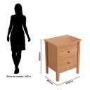 Ver imagem 4 de Mesa de Cabeceira Melita 2 Gavetas em Madeira Maciça