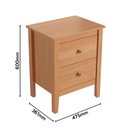 Ver imagem 3 de Mesa de Cabeceira Melita 2 Gavetas em Madeira Maciça