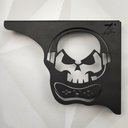 Ver imagem 5 de Mão Francesa Aço Preta 20cm Caveira Gamer Decorativa para Prateleira Zarg