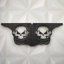 Ver imagem 6 de Mão Francesa Aço Preta 20cm Caveira Gamer Decorativa para Prateleira Zarg