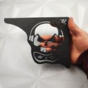 Ver imagem 4 de Mão Francesa Aço Preta 20cm Caveira Gamer Decorativa para Prateleira Zarg