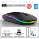 Ver imagem 2 de Mouse sem Fio Recarregável Wireless Led Rgb Ergonômico Novo