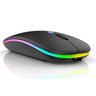 Mouse sem Fio Recarregável Wireless Led Rgb Ergonômico Novo - 1