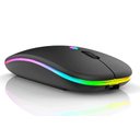 Ver imagem 1 de Mouse sem Fio Recarregável Wireless Led Rgb Ergonômico Novo