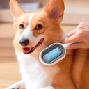 Ver imagem 3 de Escova Pet Azul Tira Pelos 2 em 1 Cães e Gatos