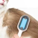 Ver imagem 2 de Escova Pet Azul Tira Pelos 2 em 1 Cães e Gatos