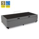 Ver imagem 2 de Cama Box Baú Solteiro Sintético Cinza Emth 88x188x40