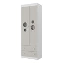 Ver imagem 5 de Guarda-roupa Infantil 62cm 2 Portas com Vidro e 2 Gavetas Sonho Multimóveis Mp4471 Branco-off White