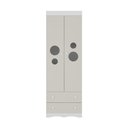 Ver imagem 6 de Guarda-roupa Infantil 62cm 2 Portas com Vidro e 2 Gavetas Sonho Multimóveis Mp4471 Branco-off White