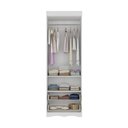 Ver imagem 4 de Guarda-roupa Infantil 62cm 2 Portas com Vidro e 2 Gavetas Sonho Multimóveis Mp4471 Branco-off White