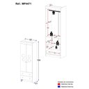 Ver imagem 3 de Guarda-roupa Infantil 62cm 2 Portas com Vidro e 2 Gavetas Sonho Multimóveis Mp4471 Branco-off White