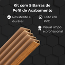 Ver imagem 3 de Kit 5 Barras Perfil Pvc 2 Metros Acabamento para Painel Ripado Slim