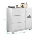 Ver imagem 5 de Jogo de Quarto Infantil Ane com Guarda Roupa 3 Portas e Cômoda Branco - Phoenix Baby