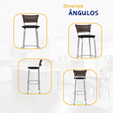 Ver imagem 4 de Kit 3 Bancos Alto Tamborete para Balcão Junco Argila Àrea de Lazer Ilha Bancada bar Churrasqueira