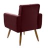 Poltrona Decorativa Aline Consultório e Sala Veludo Bordô - 3