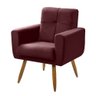 Poltrona Decorativa Aline Consultório e Sala Veludo Bordô - 2