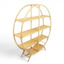 Ver imagem 4 de Estante para Livros Circular em Rattan 162x150x36cm