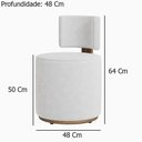 Ver imagem 5 de Puff Margo Decorativo Orgânico Veludo - 7 Decor Bege
