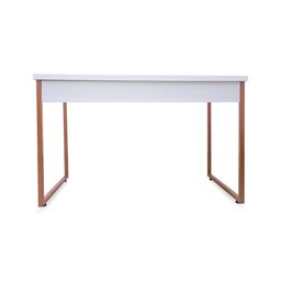Mesa de Escritório Office Estilo Industrial Inspire House Branco com pés cobre - 1