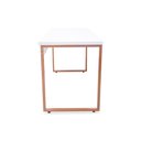 Ver imagem 3 de Mesa de Escritório Office Estilo Industrial Inspire House Branco com pés cobre