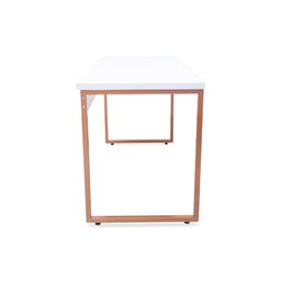 Mesa de Escritório Office Estilo Industrial Inspire House Branco com pés cobre - 3