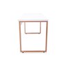 Mesa de Escritório Office Estilo Industrial Inspire House Branco com pés cobre - 3