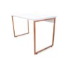 Mesa de Escritório Office Estilo Industrial Inspire House Branco com pés cobre - 2