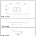 Ver imagem 2 de Pia para Cozinha Mármore Sintético Preto 1,20 M