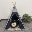 Ver imagem 2 de Cabana Pet Camping Cachorro Gato - Algodão Poá - 70x70x84cm - Preto