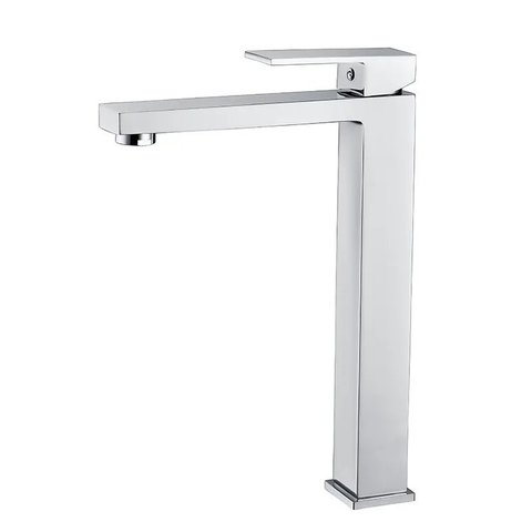 Torneira Banheiro Monocomando Quadrada Bica Alta Cromada:Cromado