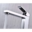 Ver imagem 4 de Torneira Banheiro Monocomando Quadrada Bica Alta Cromada:Cromado