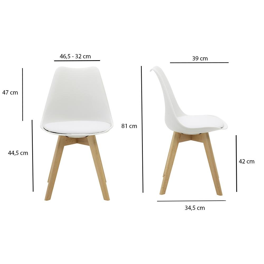 Kit 4 Cadeiras Saarinen Wood Com Estofamento Várias Cores - 10
