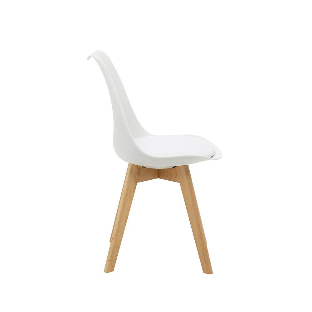 Kit 4 Cadeiras Saarinen Wood Com Estofamento Várias Cores - 5