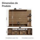 Ver imagem 3 de Rack com Painel para Tv até 60 Polegadas 180 Cm Rustic Cancun Madesa