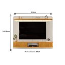Ver imagem 4 de Rack Bancada C/ Painel P/ Tv até 75 Pol Capri Led e 2 Portas 215x170cm Bali/cedro - Dj Móveis