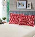Ver imagem 2 de Jogo de Cama Lençol Queen Vermelho Geométrico 100% Algodão 3pçs 120 Fios
