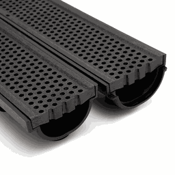 Grelha Furadinha e Suporte Coletor Preto 10 Cm - 1