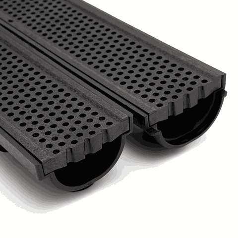 Grelha Furadinha e Suporte Coletor Preto 10 Cm