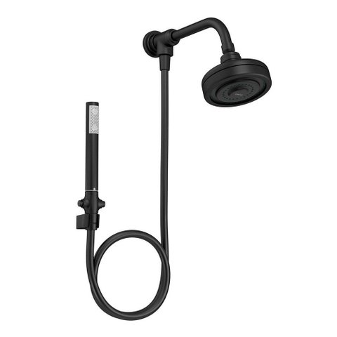 Chuveiro Deca Acqua Plus 1990.blmt.stdkit.n de Parede com Desviador Black Matte